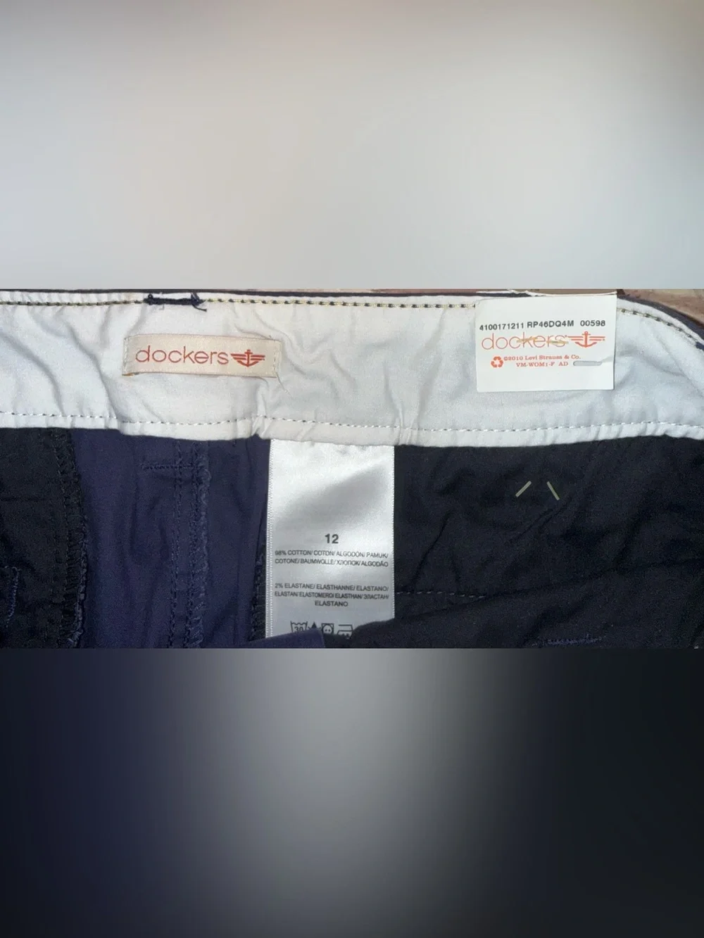 Dockers Women’s  Navy Slimming Chino Shorts
